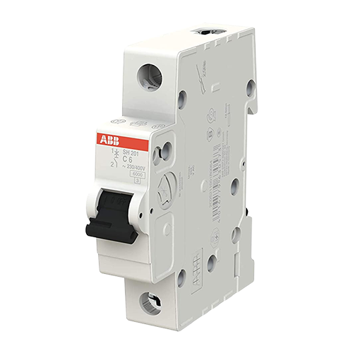 ABB Miniature Circuit Breaker(MCB)- SH201T - C10 - 1P - 10 A - C - (AC) 3 kA