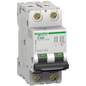 Schneider Electric MINIATURE CIRCUIT BREAKER (2P)-xC60 (A9N2P50C)-50A,DP, 10kA,MCB CCurve