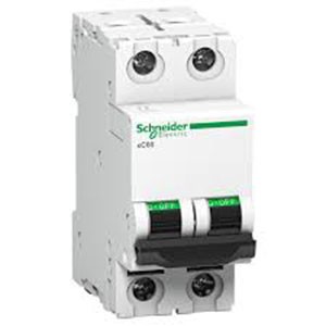 Schneider Electric MINIATURE CIRCUIT BREAKER (2P)-xC60 (A9N2P2C)-20A,DP, 10kA,MCB CCurve