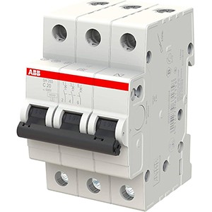 ABB  Miniature Circuit Breaker - SH200 - 3P - 20 A - C - (AC) 6 kA
