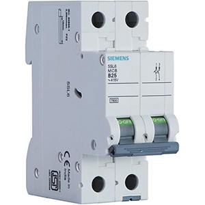 SIEMENS MINIATURE CIRCUIT BREAKER, 5SL6210-7, 10A,2P, 6KA, MCB