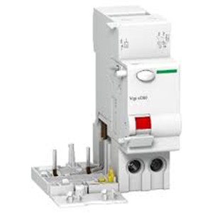 SCHNEIDER ELECTRIC RESIDUAL CURRENT DEVICE (RCD) ADD-ON & RSIDUAL CURRENT BREAKER OVERLOAD-A9N26583-25A, 2P, 300mA Vigi Block