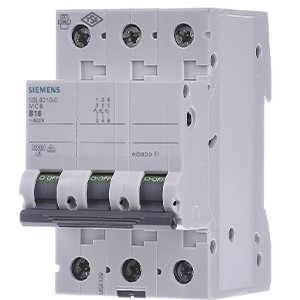 SIEMENS MINIATURE CIRCUIT BREAKER, 5SL6316-7 , 16A,3P, 6KA, MCB