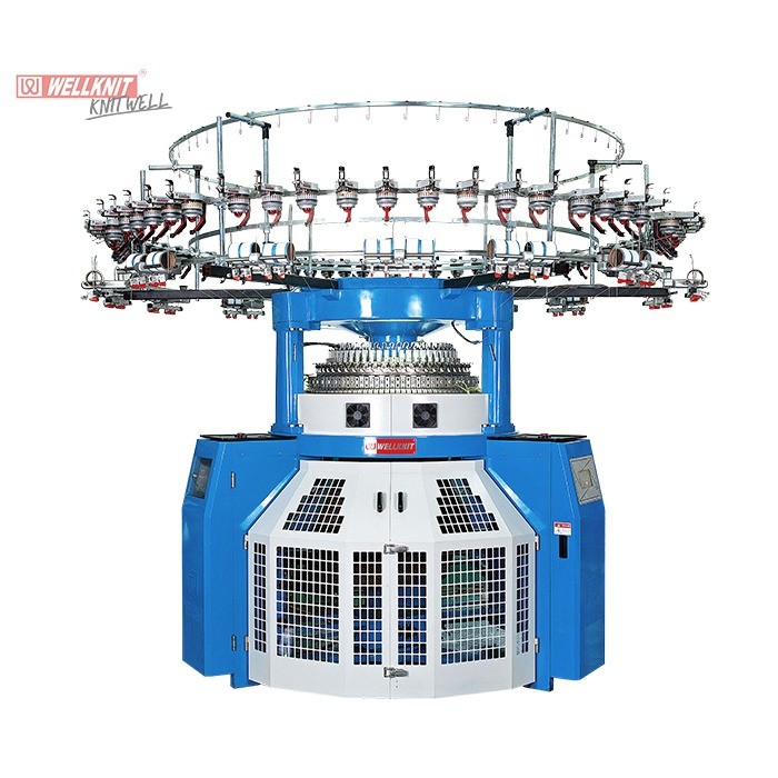WELLKNIT G4R-T-BJ High Quality Professional Rib and Interlock Open-Width High Frame Double Jersey Circular Knitting Machine