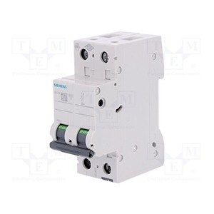 SIEMENS MINIATURE CIRCUIT BREAKER, 5SL6263-7, 63A,2P, 6KA, MCB