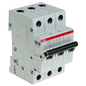 ABB  Miniature Circuit Breaker - SH200 - 3P - 16 A - C - (AC) 6 kA
