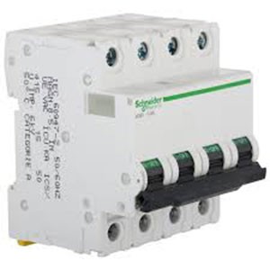 SCHNEIDER ELECTRIC MINIATURE CIRCUIT BREAKER (4P)-xC60 (A9N4P10C)-10A,4P, 10kA, (C Curve)