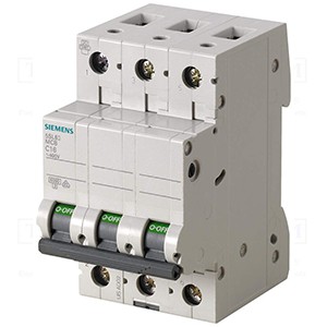 SIEMENS MINIATURE CIRCUIT BREAKER,  5SL6306-7 , 6A,3P, 6KA, MCB