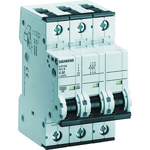 SIEMENS MINIATURE CIRCUIT BREAKER 5SL43257RC, 25A, 10KA,3P,MCB