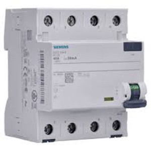SIEMENS RESIDUAL CURRENT CIRCUIT BREAKER 5SV4344-0, 63A, 4P AC ,30mA,