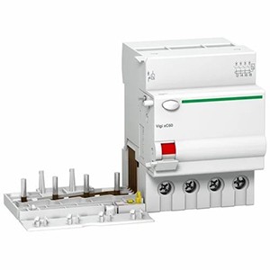 SCHNEIDER ELECTRIC RESIDUAL CURRENT DEVICE (RCD) ADD-ON & RSIDUAL CURRENT BREAKER OVERLOAD-A9N26645-63A, 4P, 300mA Vigi Block
