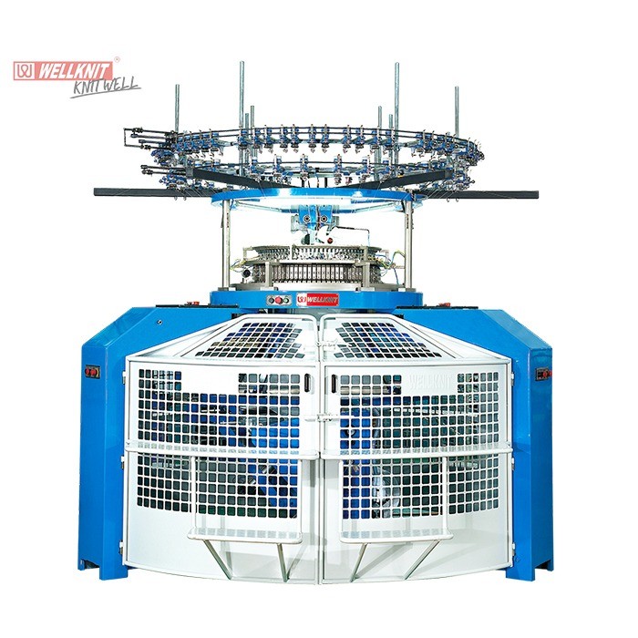 WELLKNIT EDFJ 30-38 inch Tall Frame Open-Width Three Thread Fleece Circular Knitting Machine For Leisure Fabric