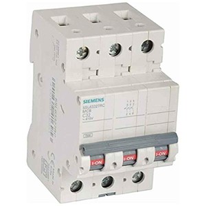 SIEMENS MINIATURE CIRCUIT BREAKER  5SL43637RC, 63A, 10KA,3P,MCB