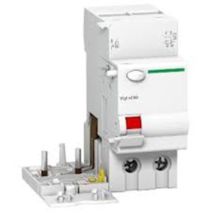 SCHNEIDER ELECTRIC RESIDUAL CURRENT DEVICE (RCD) ADD-ON & RSIDUAL CURRENT BREAKER OVERLOAD-A9N26611-63A, 2P, 30mA Vigi Block