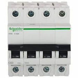 SCHNEIDER ELECTRIC MINIATURE CIRCUIT BREAKER (4P)-xC60 (A9N4P16C)-16A,4P, 10kA, (C Curve)