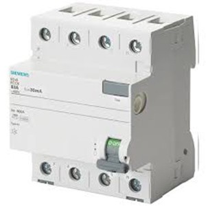 SIEMENS RESIDUAL CURRENT CIRCUIT BREAKER 5SV4342-0 , 25A, 4P AC ,30mA,